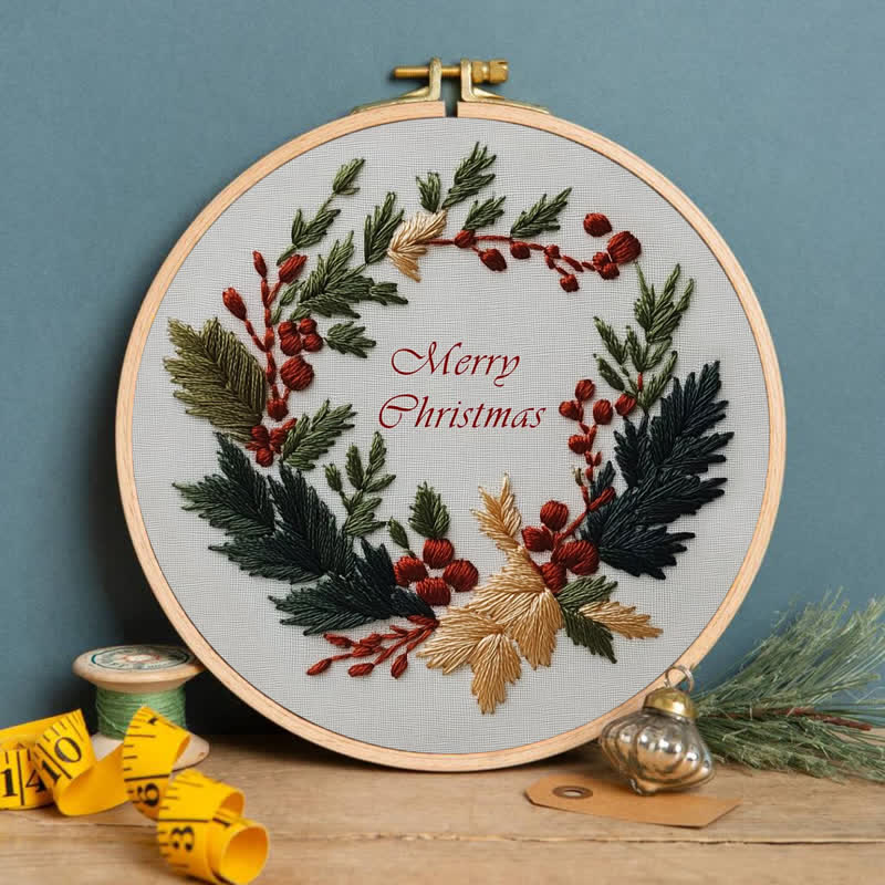 Rubbyoo Embroidery Kit -Christmas Wreath - image 3