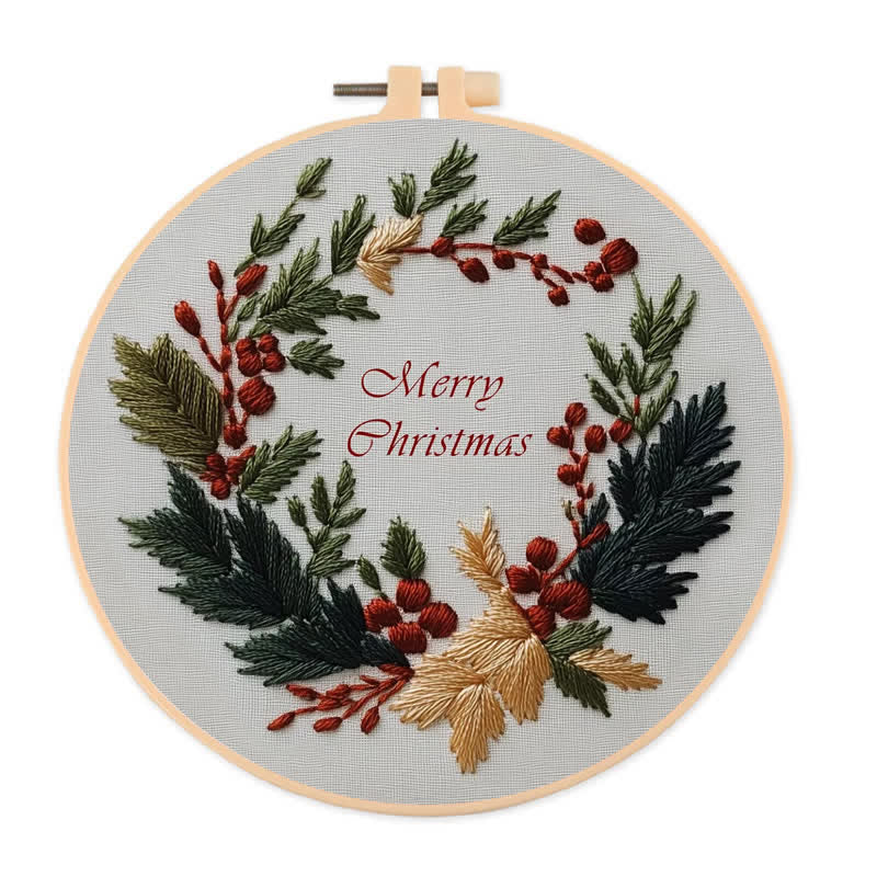 Rubbyoo Embroidery Kit -Christmas Wreath - image 0