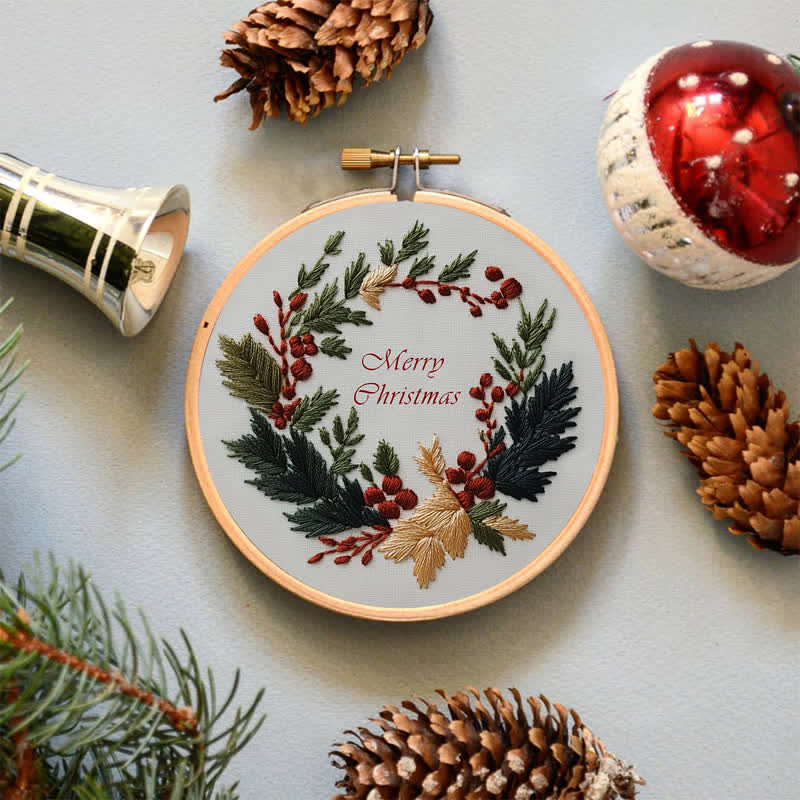 Rubbyoo Embroidery Kit -Christmas Wreath - image 1