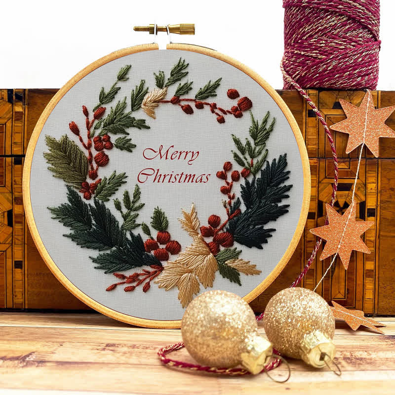 Rubbyoo Embroidery Kit -Christmas Wreath - image 8