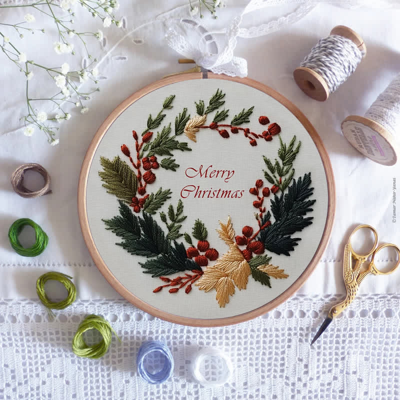 Rubbyoo Embroidery Kit -Christmas Wreath - image 7