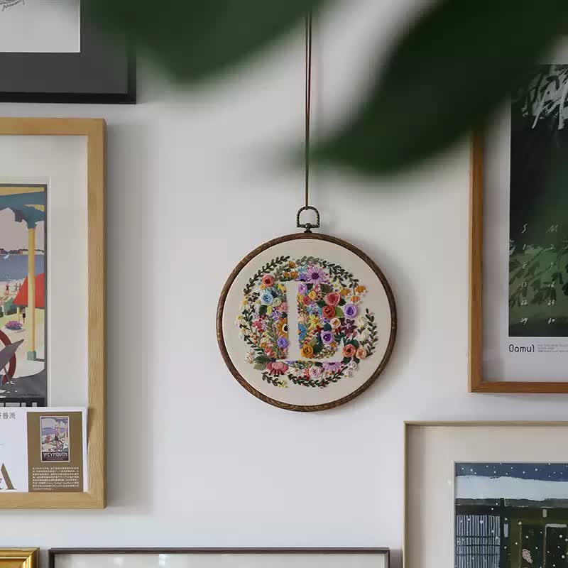 Rubbyoo Embroidery Kit -floral Letter Pattern - image 1