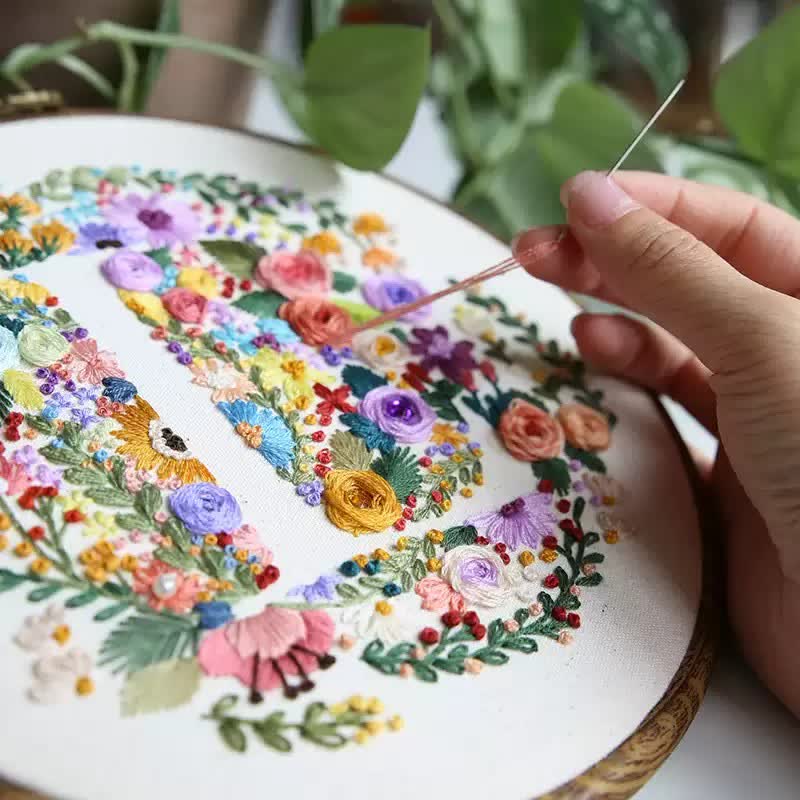 Rubbyoo Embroidery Kit -floral Letter Pattern - image 3