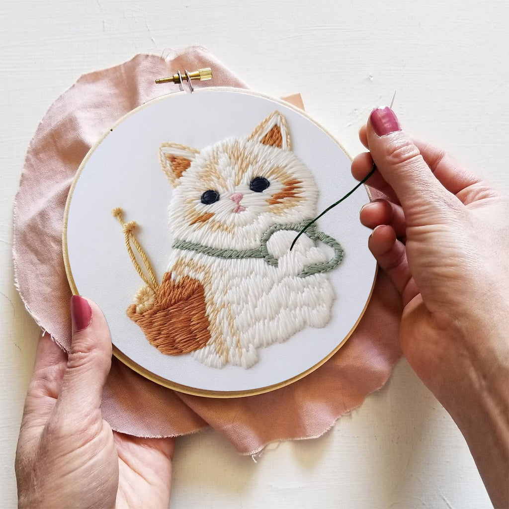 Rubbyoo Embroidery Kit - Basket Cat - image 8