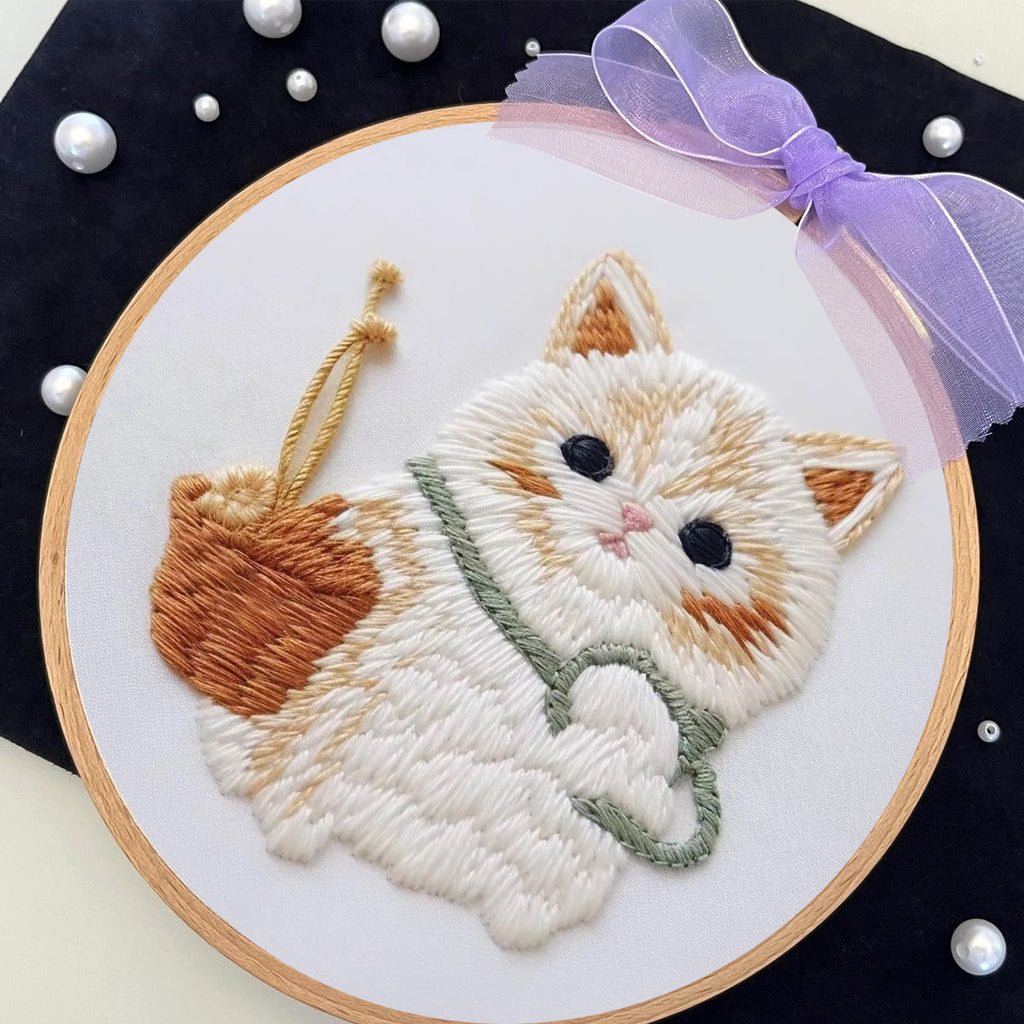 Rubbyoo Embroidery Kit - Basket Cat - image 7