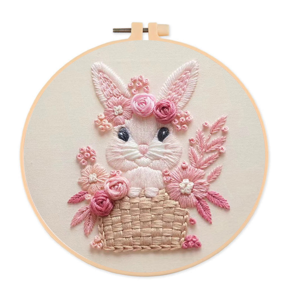 Rubbyoo Embroidery Kit -  Pink Rabbit - image 0