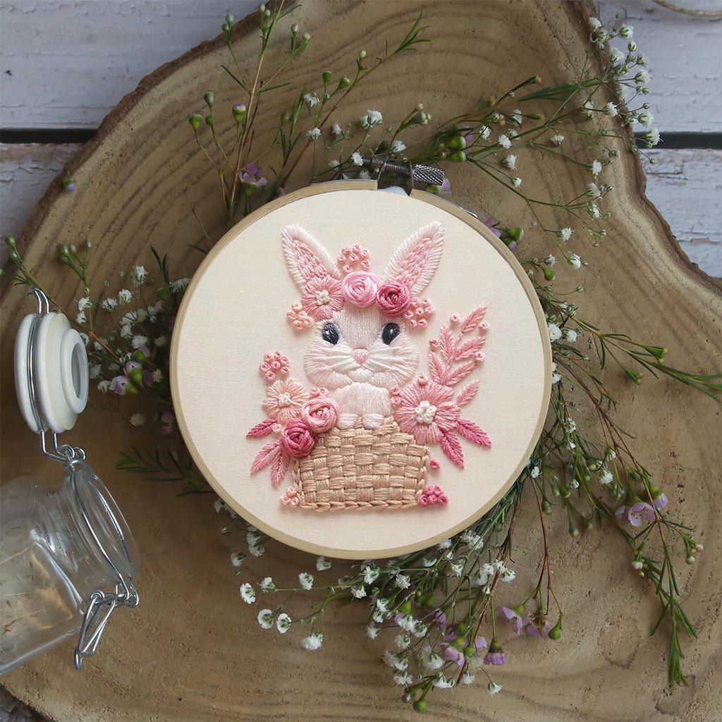 Rubbyoo Embroidery Kit -  Pink Rabbit - image 4