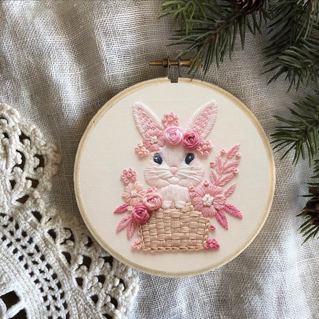 Rubbyoo Embroidery Kit -  Pink Rabbit - image 3