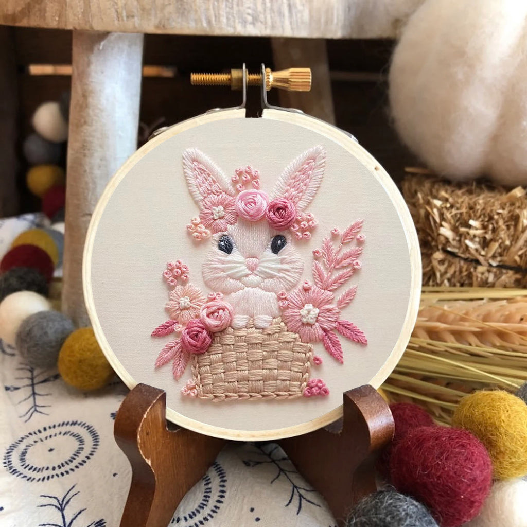 Rubbyoo Embroidery Kit -  Pink Rabbit - image 5