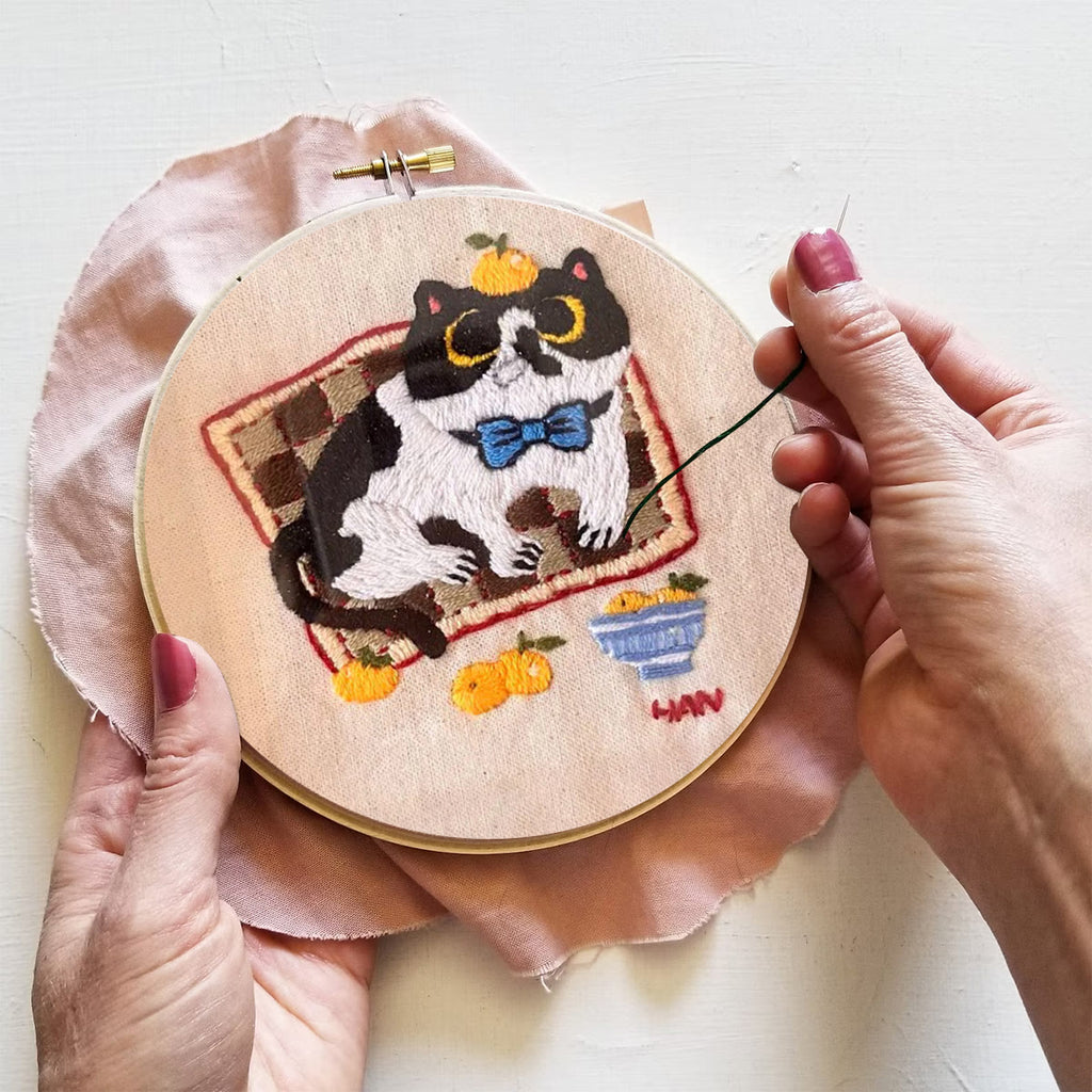 Rubbyoo Embroidery Kit - Black&White Cat - image 3