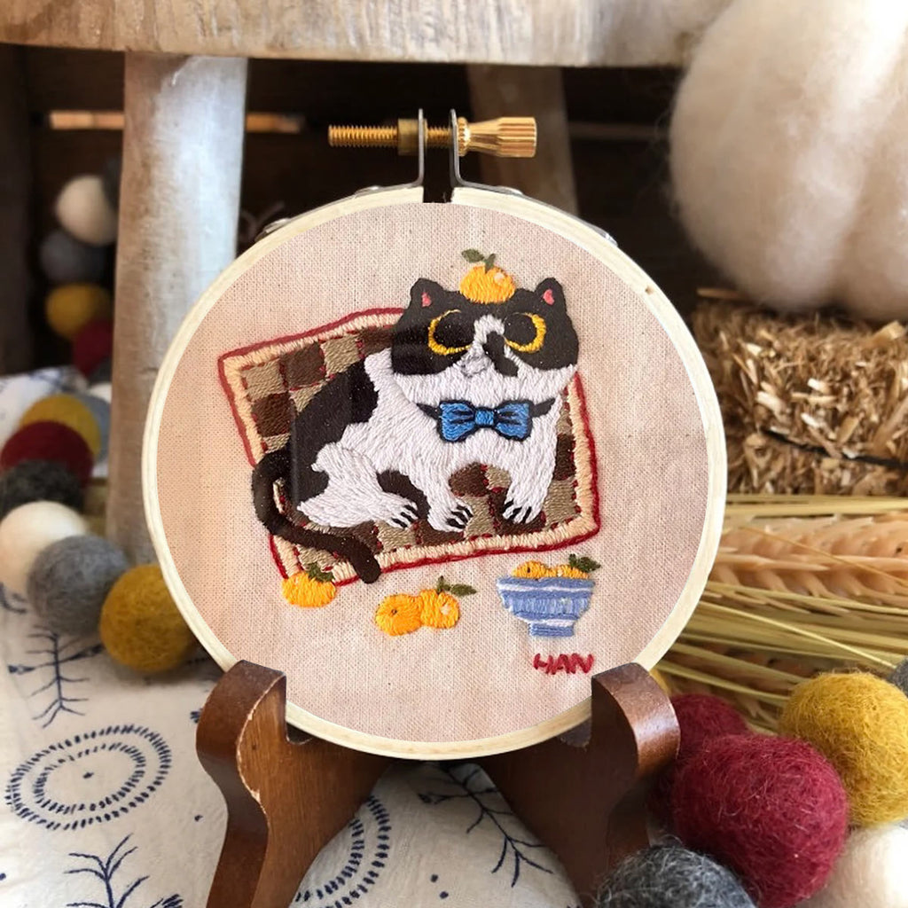 Rubbyoo Embroidery Kit - Black&White Cat - image 2