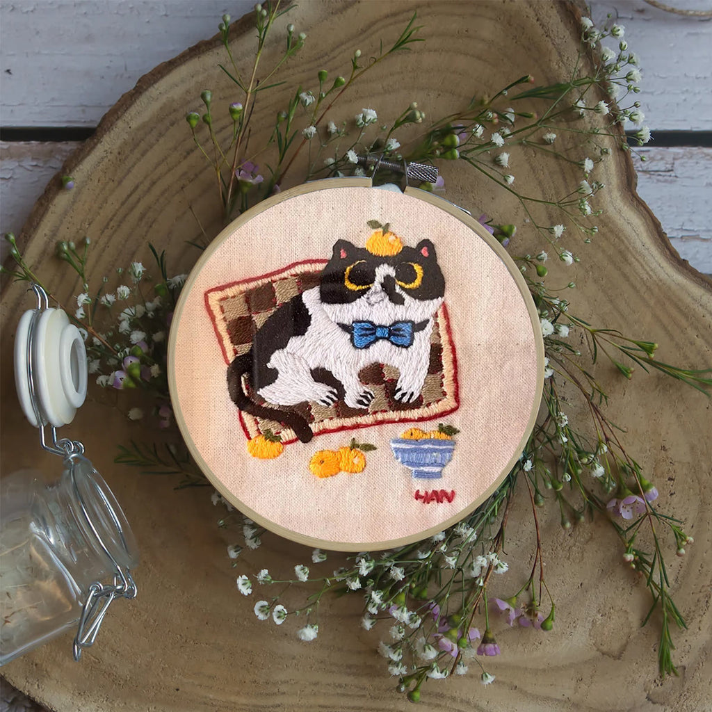 Rubbyoo Embroidery Kit - Black&White Cat - image 7