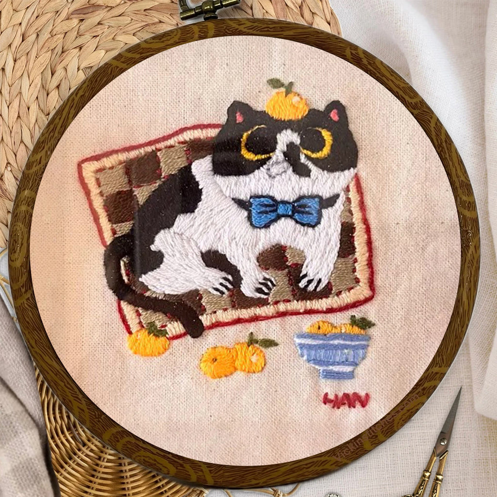 Rubbyoo Embroidery Kit - Black&White Cat - image 6