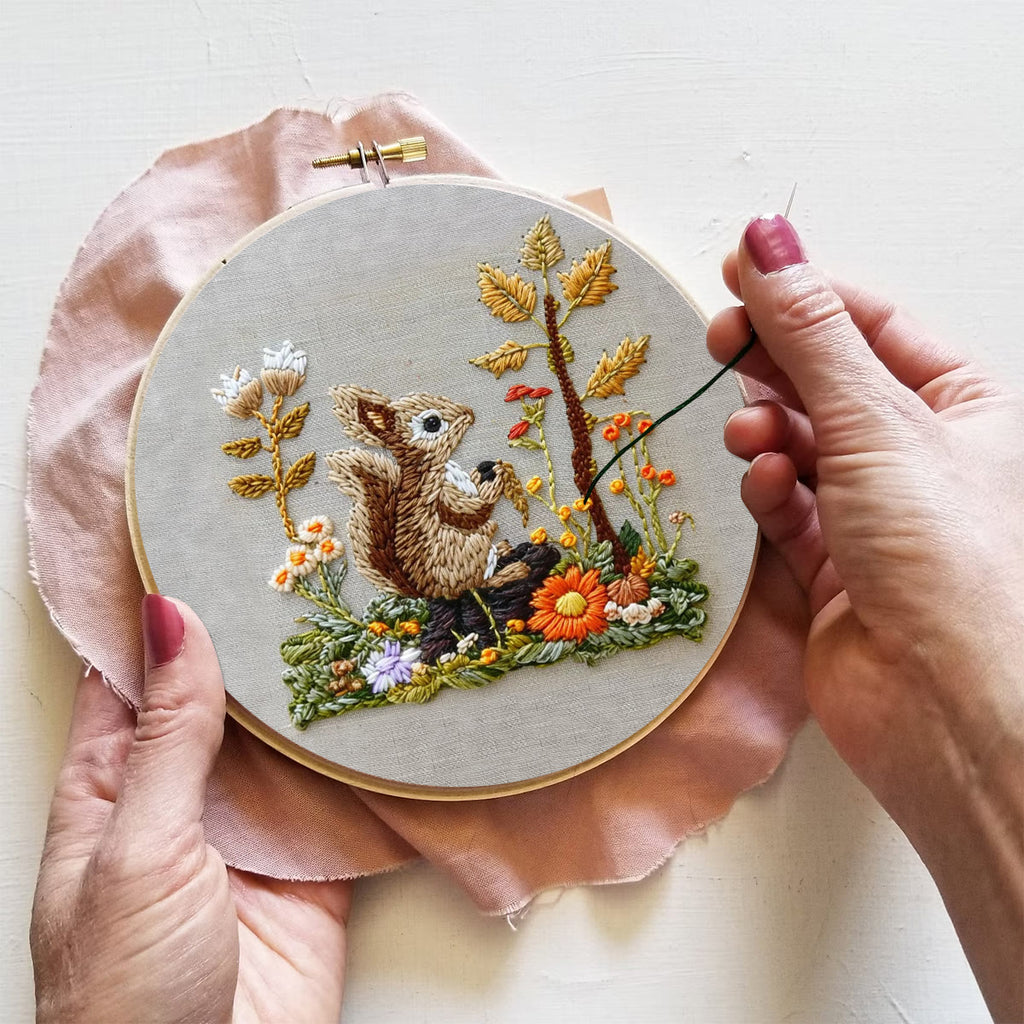 Rubbyoo Embroidery Kit -  Right Bushes  Squirrel  - image 8
