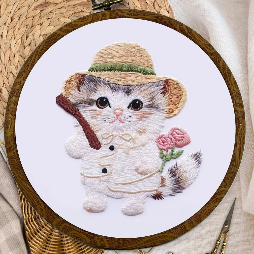 Rubbyoo Embroidery Kit - Hat Cat - image 2
