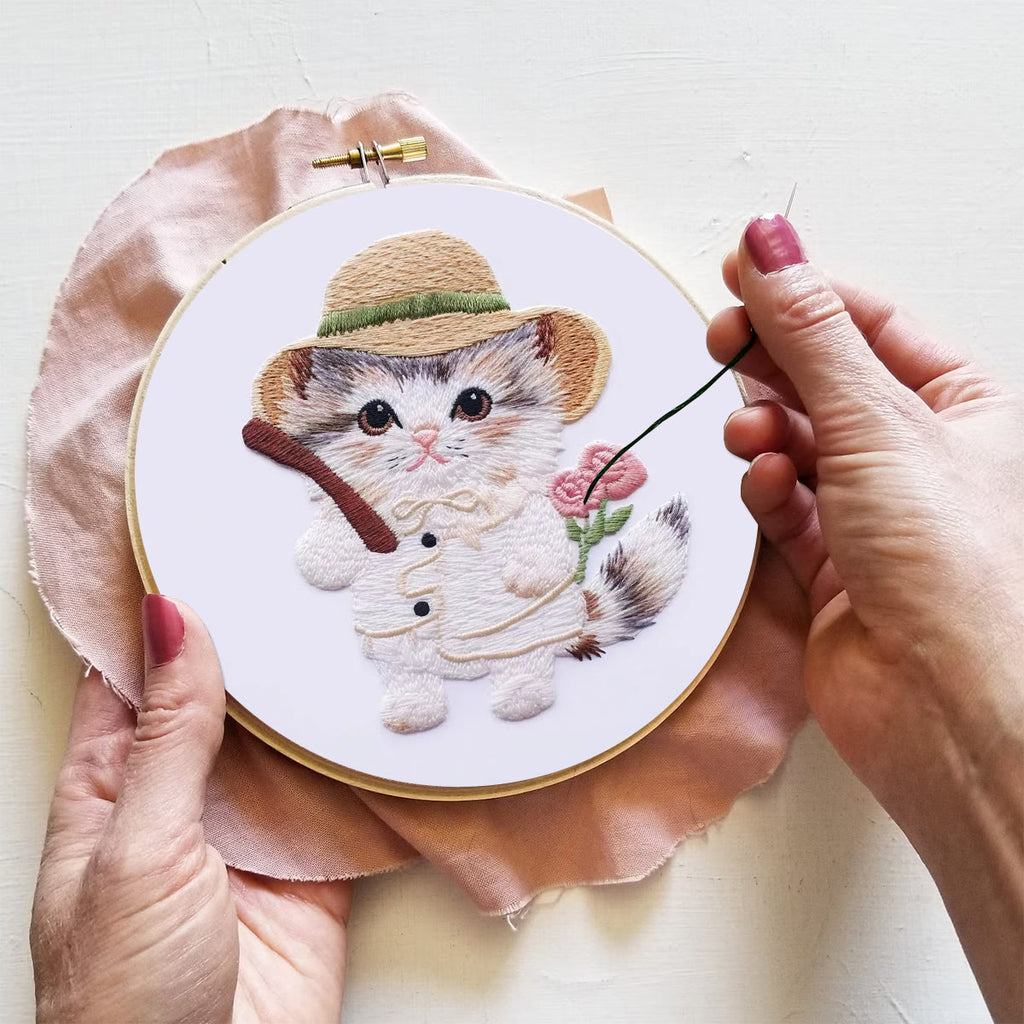 Rubbyoo Embroidery Kit - Hat Cat - image 8