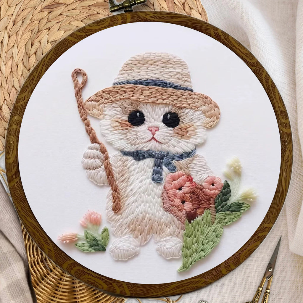 Rubbyoo Embroidery Kit -  Flower Cat - image 2