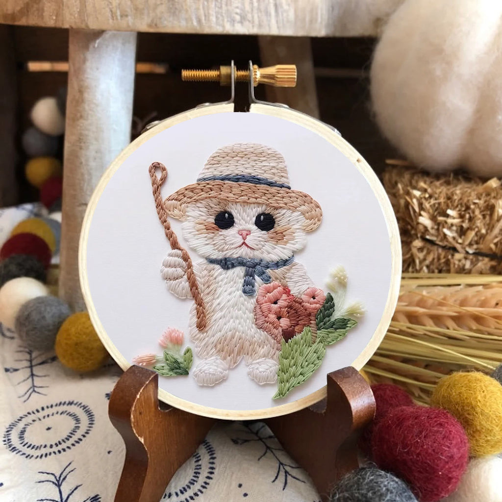 Rubbyoo Embroidery Kit -  Flower Cat - image 5