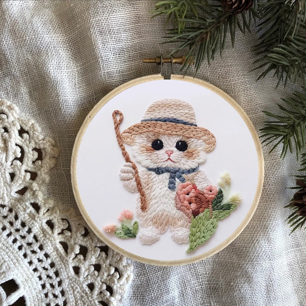 Rubbyoo Embroidery Kit -  Flower Cat - image 3