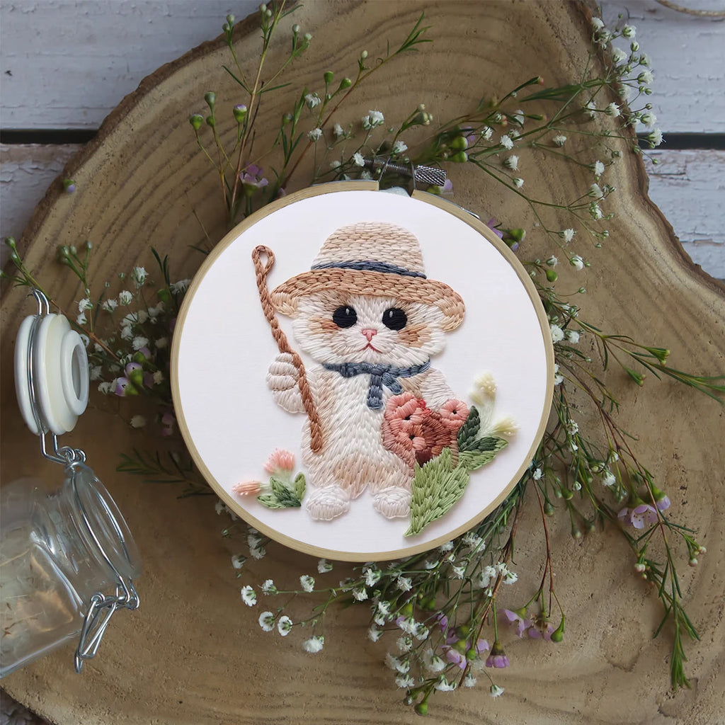 Rubbyoo Embroidery Kit -  Flower Cat - image 4