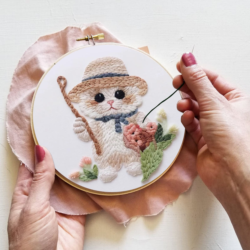 Rubbyoo Embroidery Kit -  Flower Cat - image 8