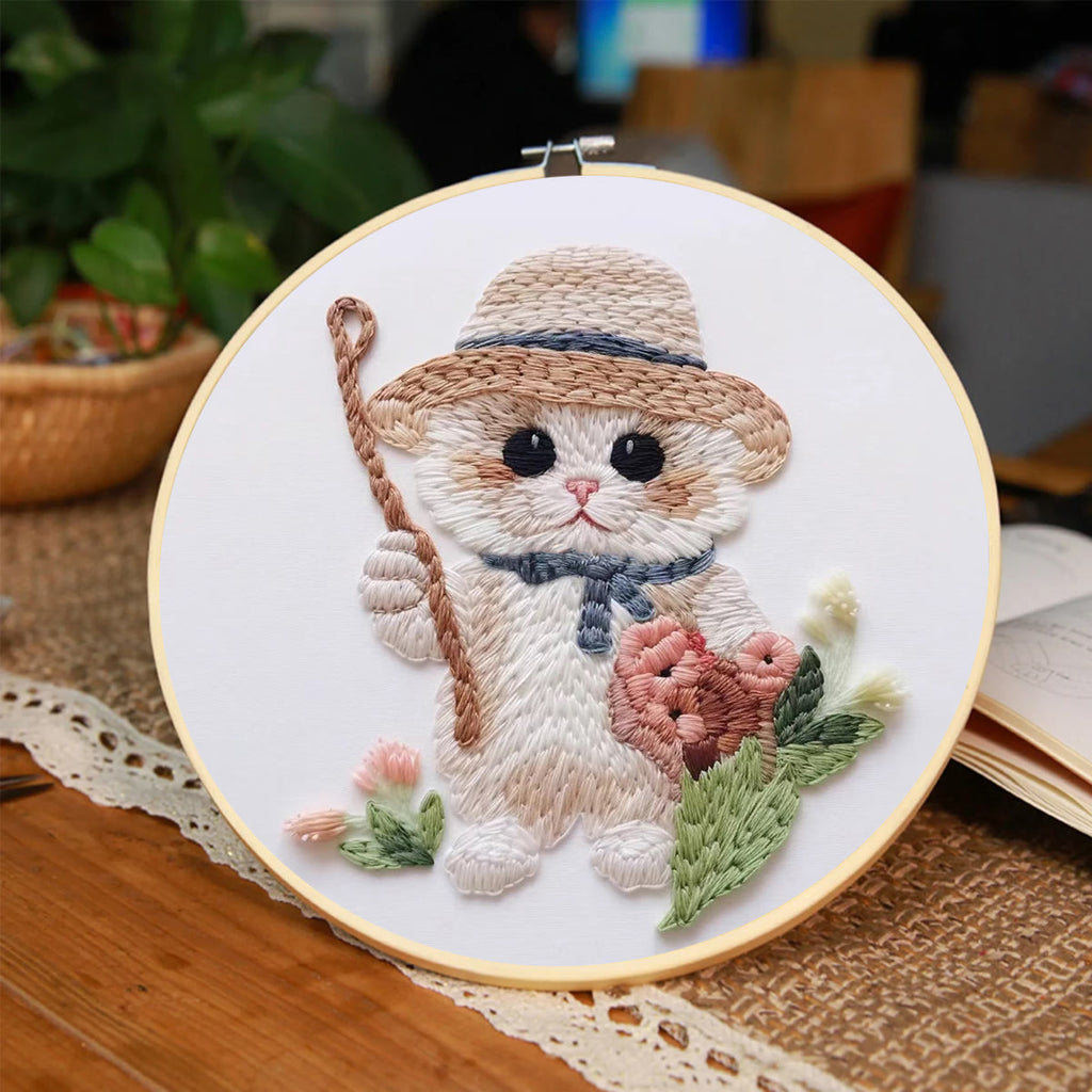 Rubbyoo Embroidery Kit -  Flower Cat - image 6