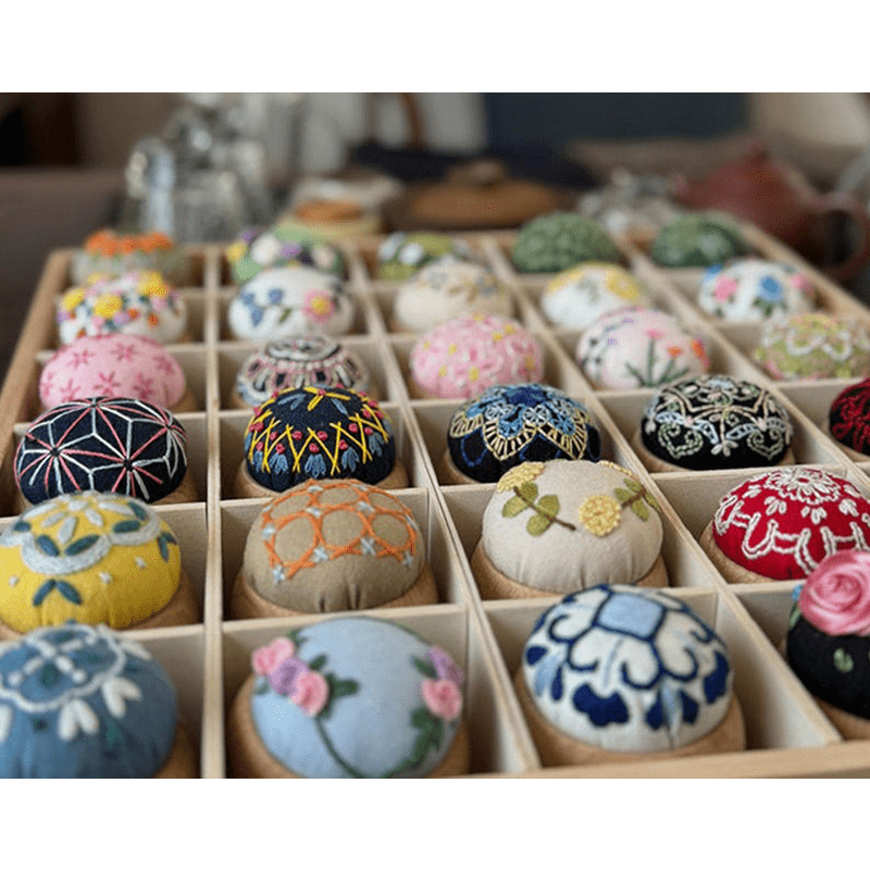 Wooden Embroidery Pin Cushion Pin Keeper - image 7