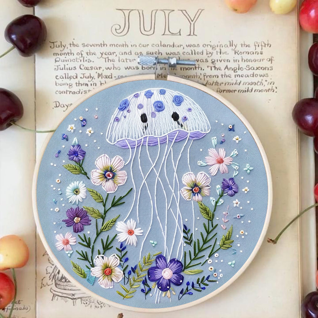 Rubbyoo Embroidery Kit -Blue Jellyfish - image 2