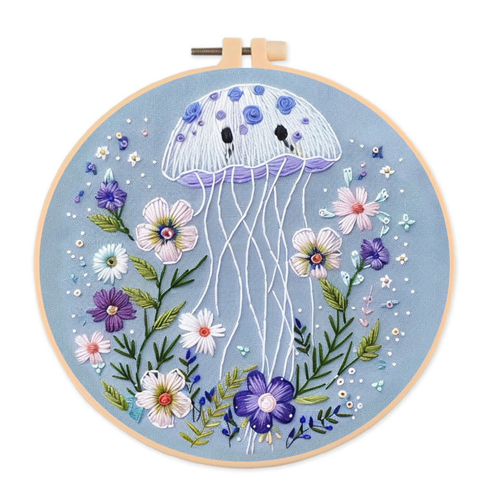 Rubbyoo Embroidery Kit -Blue Jellyfish - image 0