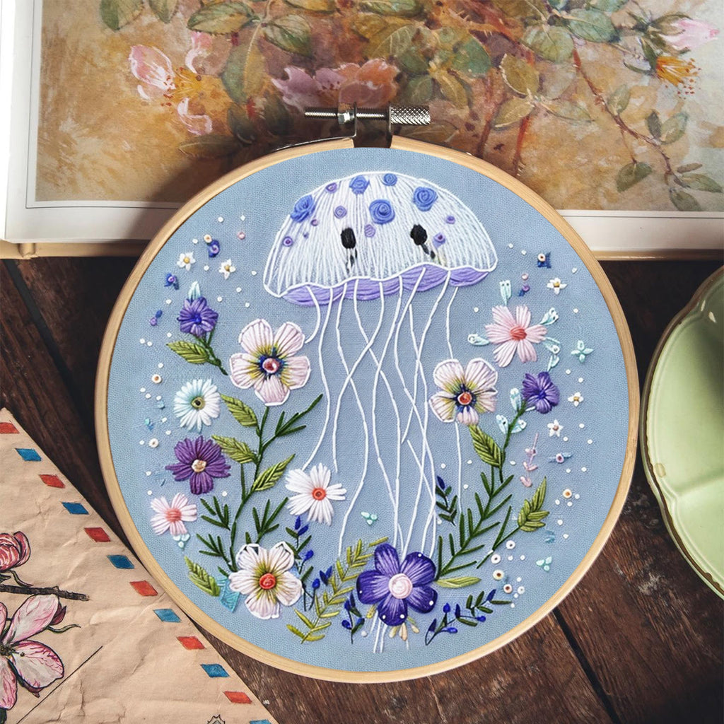 Rubbyoo Embroidery Kit -Blue Jellyfish - image 8