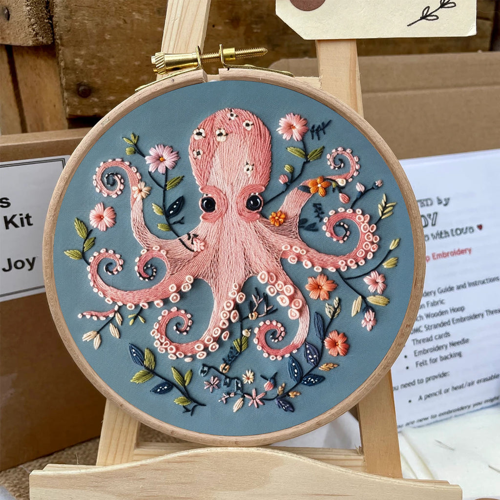 Rubbyoo Embroidery Kit -Pink Octopus - image 5