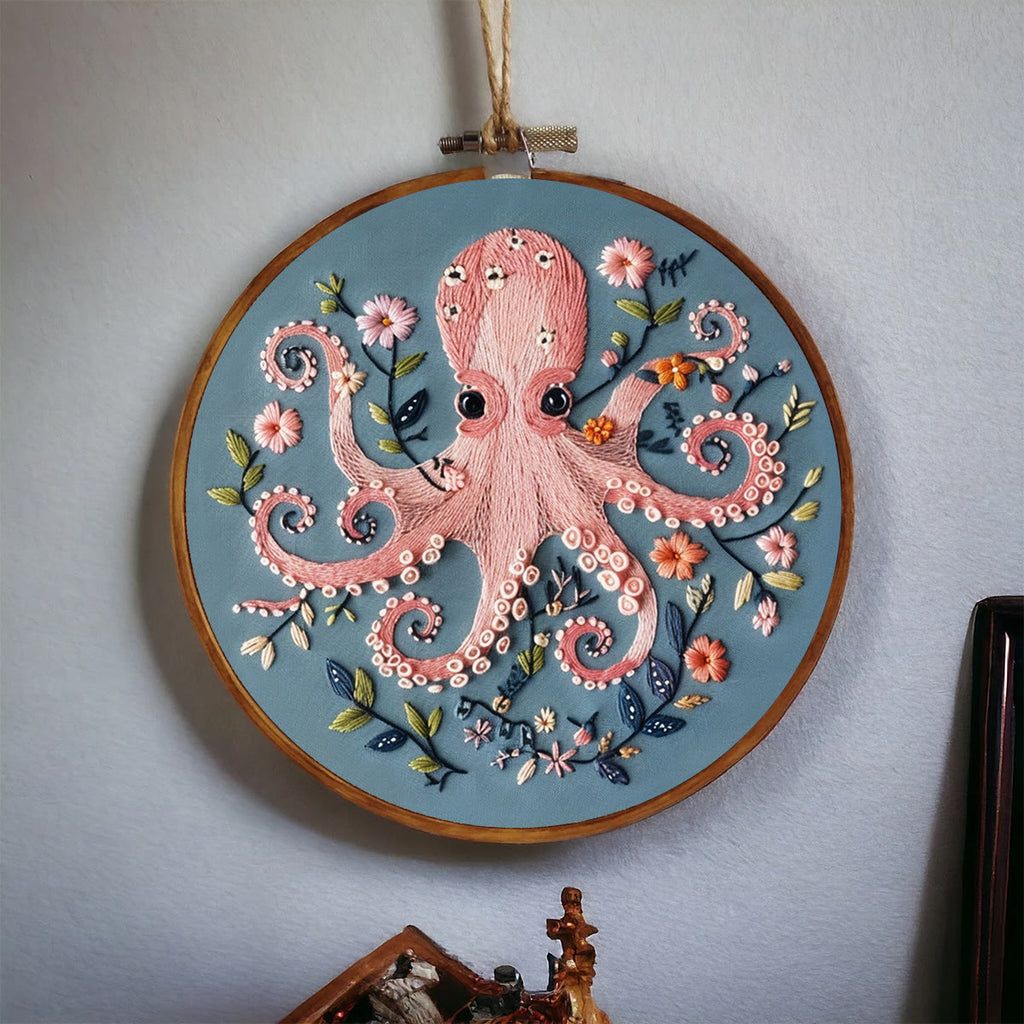 Rubbyoo Embroidery Kit -Pink Octopus - image 3