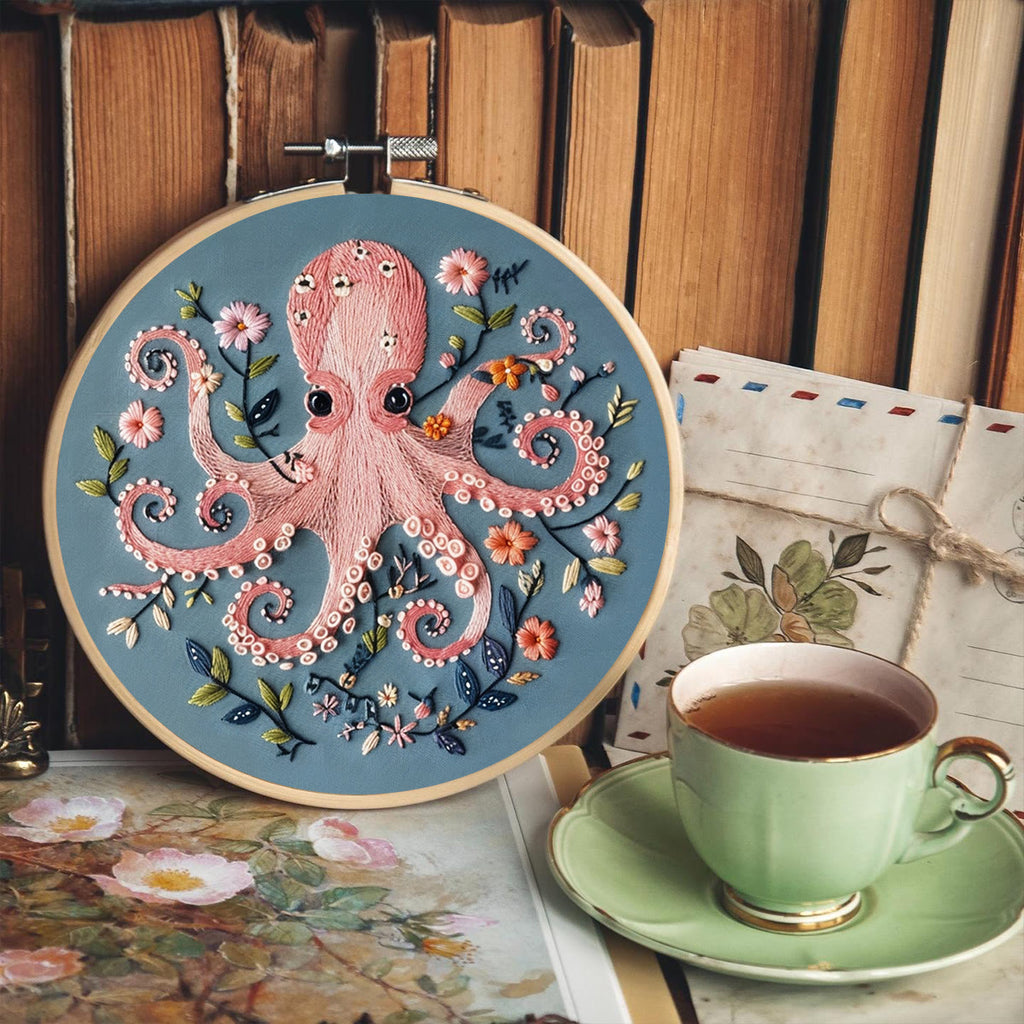 Rubbyoo Embroidery Kit -Pink Octopus - image 6