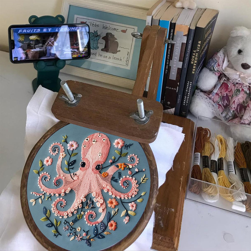 Rubbyoo Embroidery Kit -Pink Octopus - image 4