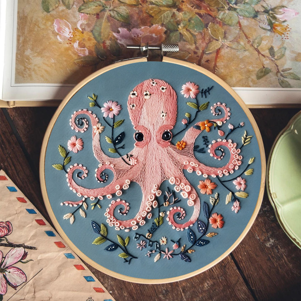Rubbyoo Embroidery Kit -Pink Octopus - image 8