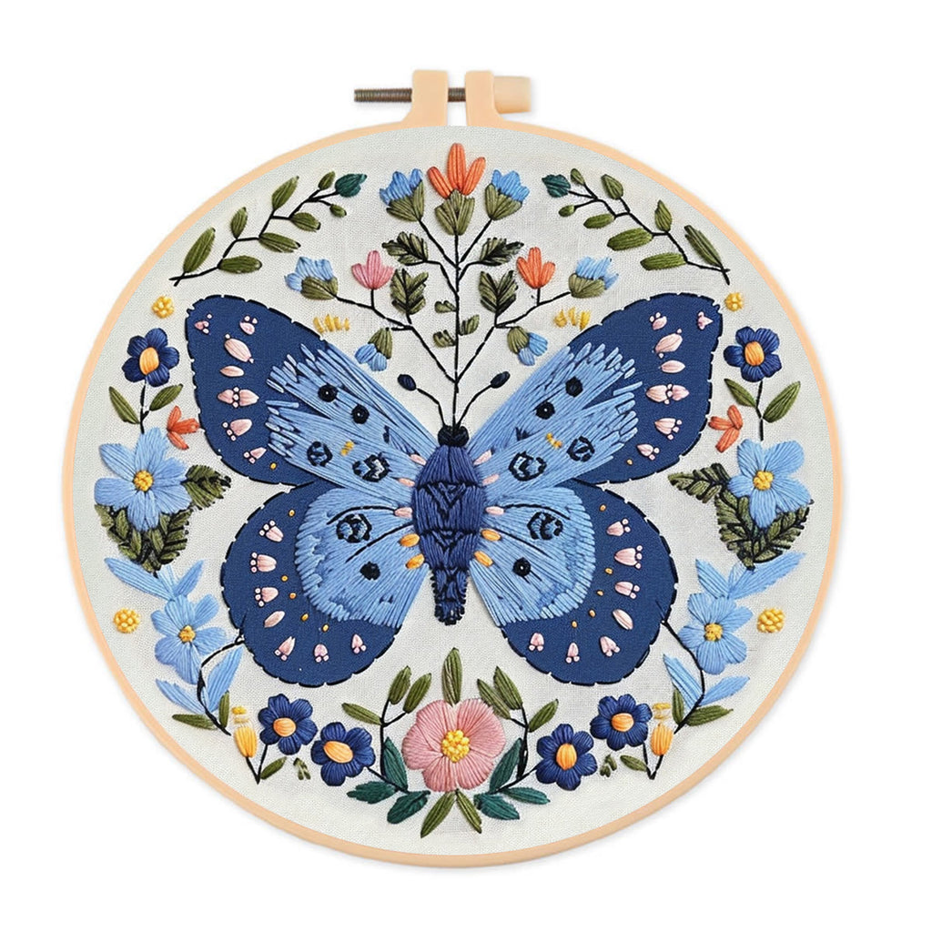 Rubbyoo Embroidery Kit - Blue Butterfly - image 0