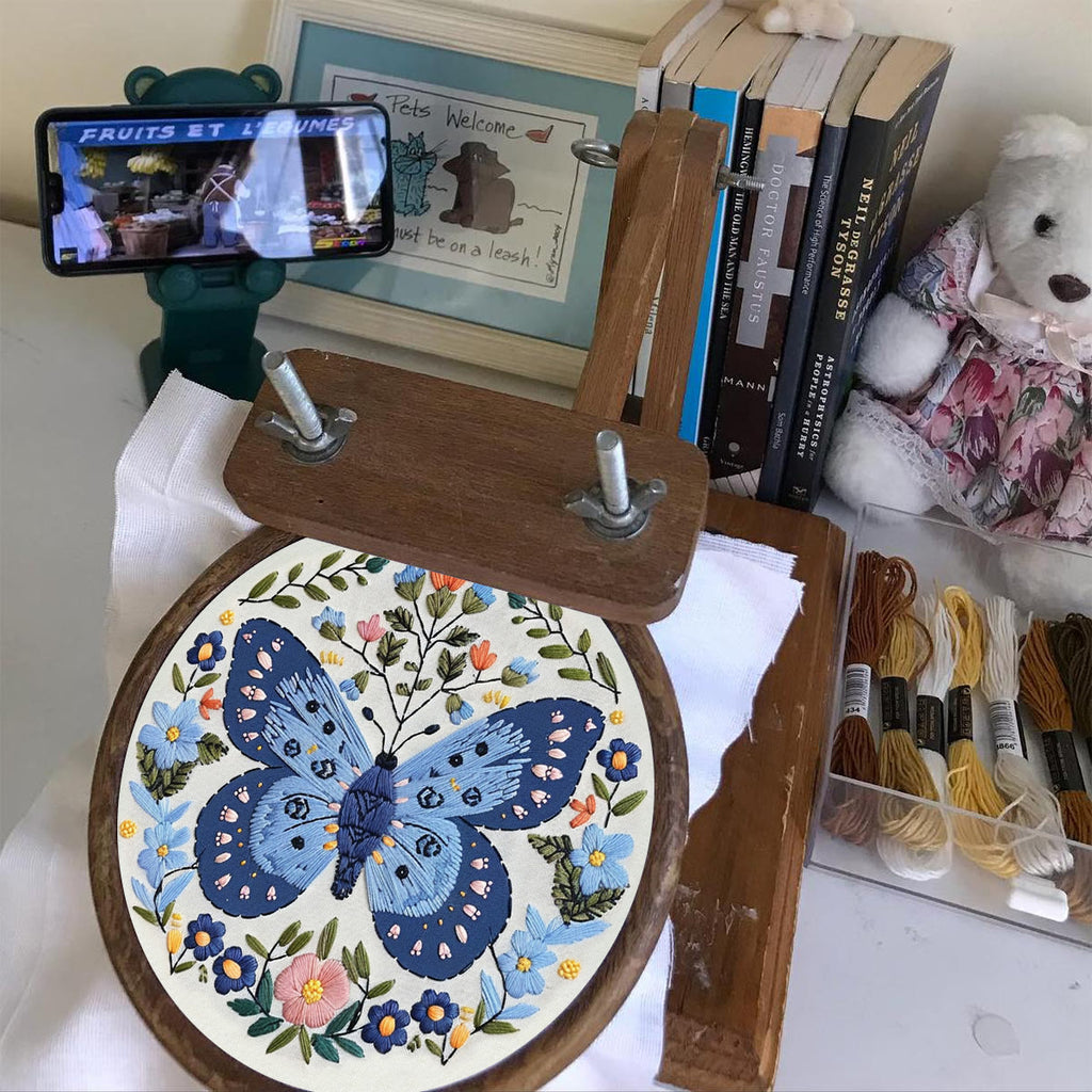 Rubbyoo Embroidery Kit - Blue Butterfly - image 3