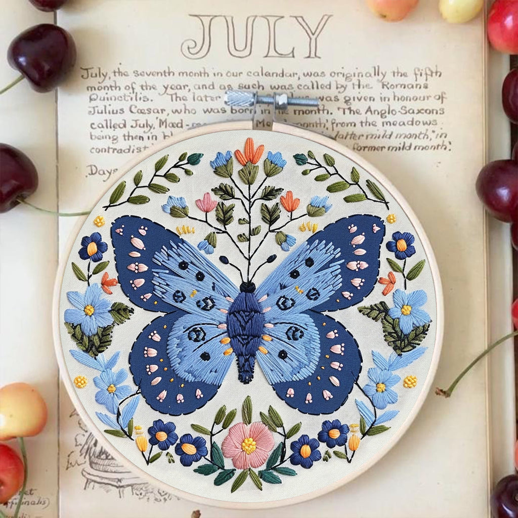 Rubbyoo Embroidery Kit - Blue Butterfly - image 2