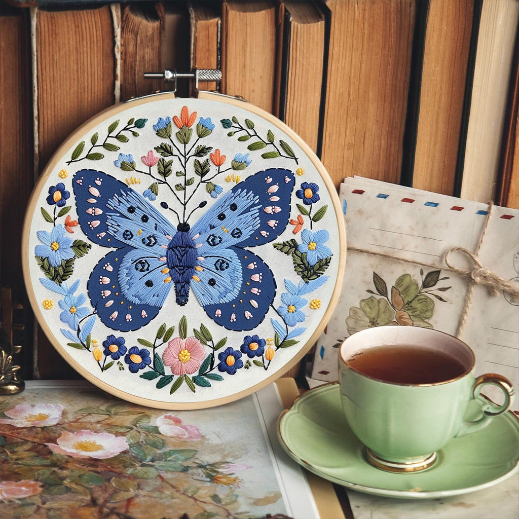 Rubbyoo Embroidery Kit - Blue Butterfly - image 6