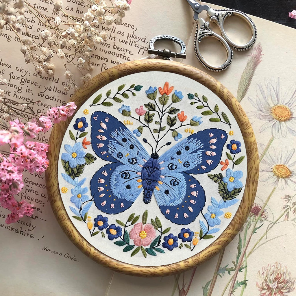 Rubbyoo Embroidery Kit - Blue Butterfly - image 8