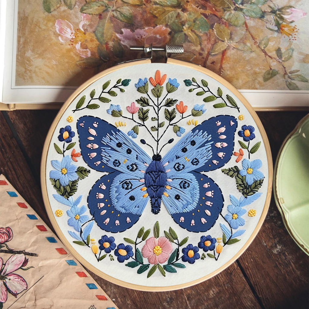 Rubbyoo Embroidery Kit - Blue Butterfly - image 7