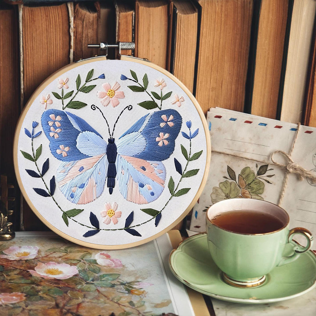 Rubbyoo Embroidery Kit -Light Blue Butterfly - image 6