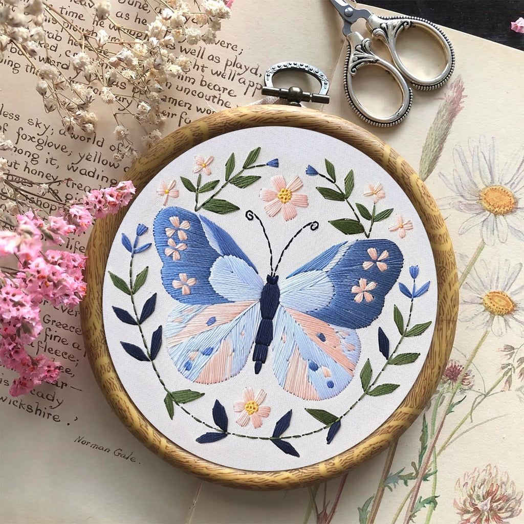 Rubbyoo Embroidery Kit -Light Blue Butterfly - image 8