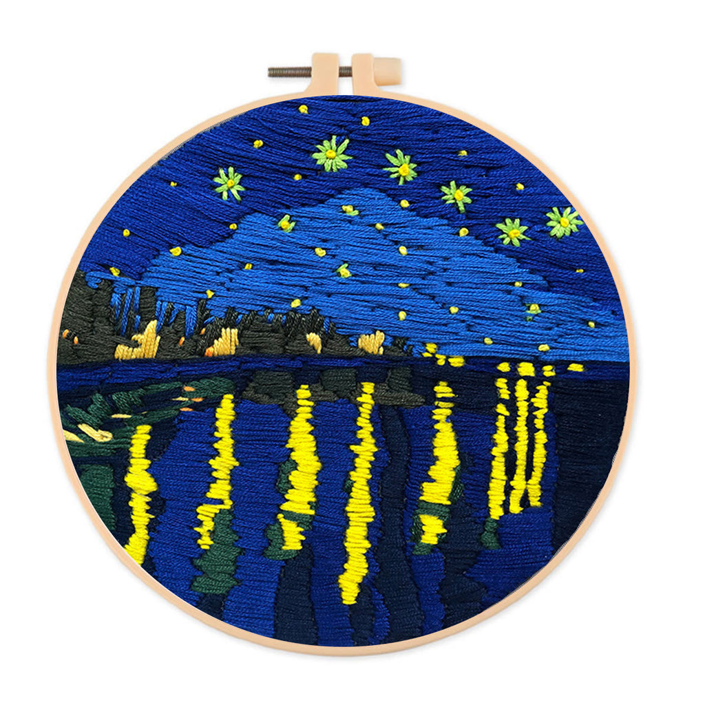 Rubbyoo Embroidery Kit - Van Gogh Starry Night - 15*15cm - image 0