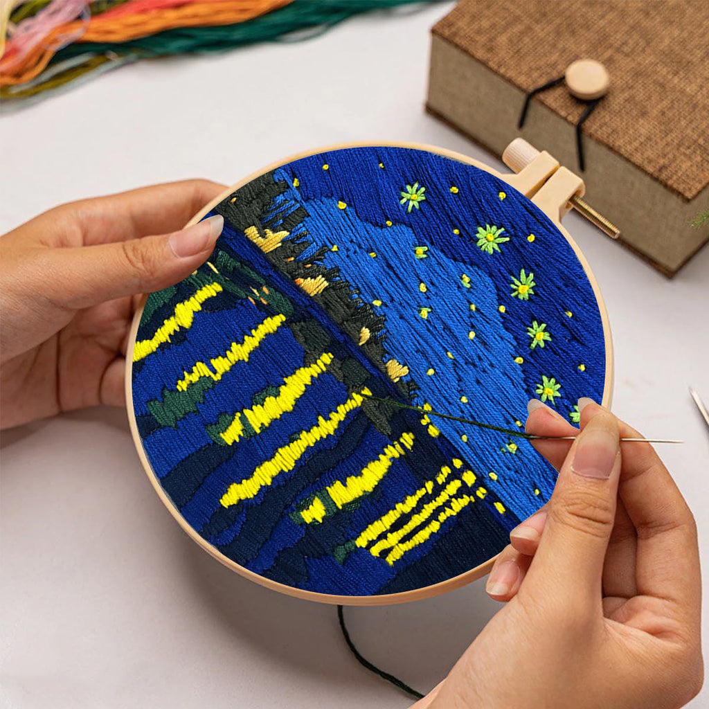 Rubbyoo Embroidery Kit - Van Gogh Starry Night - image 1