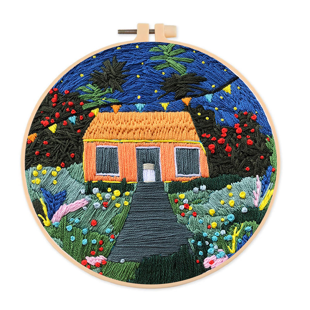 Rubbyoo Embroidery Kit - Starry Night Sky - 15*15cm - image 0