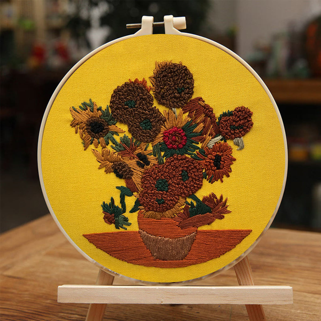 Rubbyoo Embroidery Kit - Van Gogh Painting Sunflower - image 4