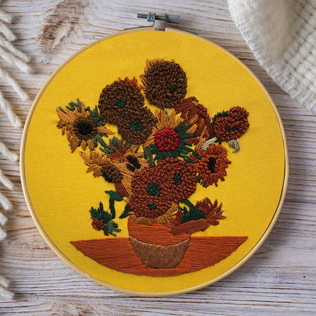 Rubbyoo Embroidery Kit - Van Gogh Painting Sunflower - image 8