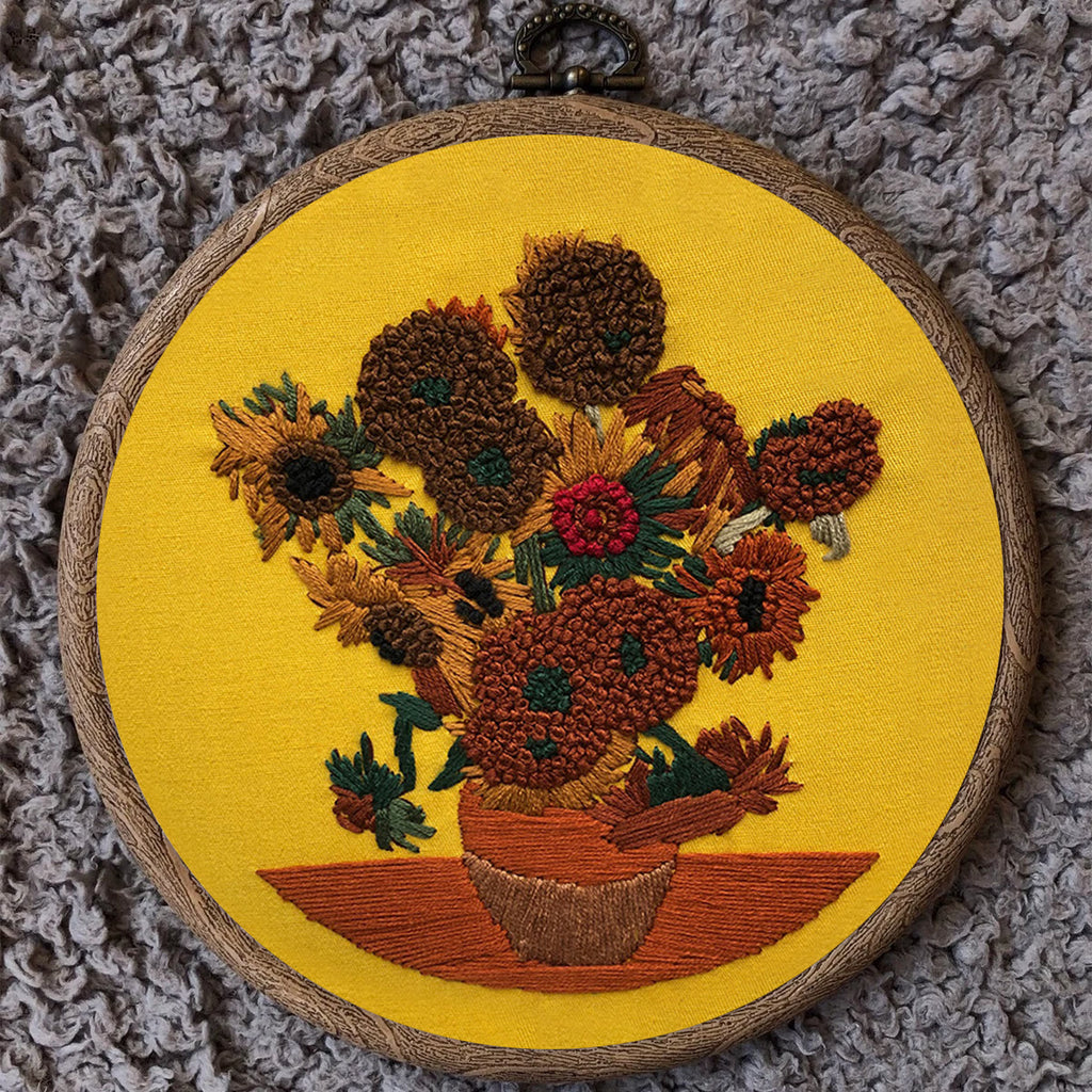 Rubbyoo Embroidery Kit - Van Gogh Painting Sunflower - image 9