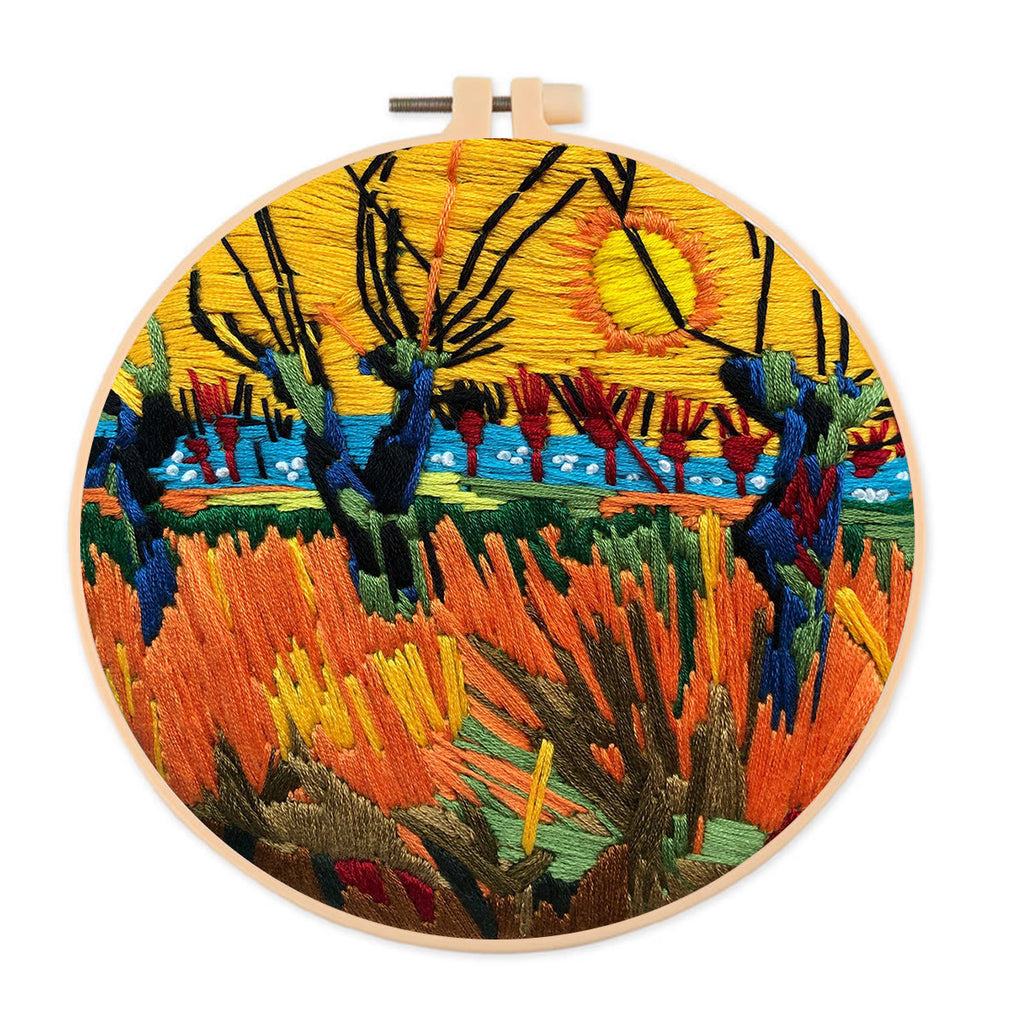 Rubbyoo Embroidery Kit - Van Gogh Painting Sun Pattern - image 0